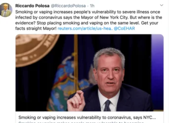 De Blasio: smoking and vaping increase the risk for those with coronavirus