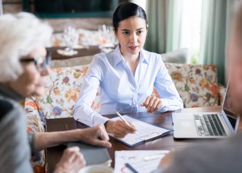 Businesswoman at meeting