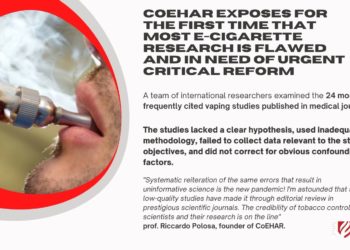 Methodological flaws and unreliable data: CoEHAR analyzed 24 of the most popular vaping studies